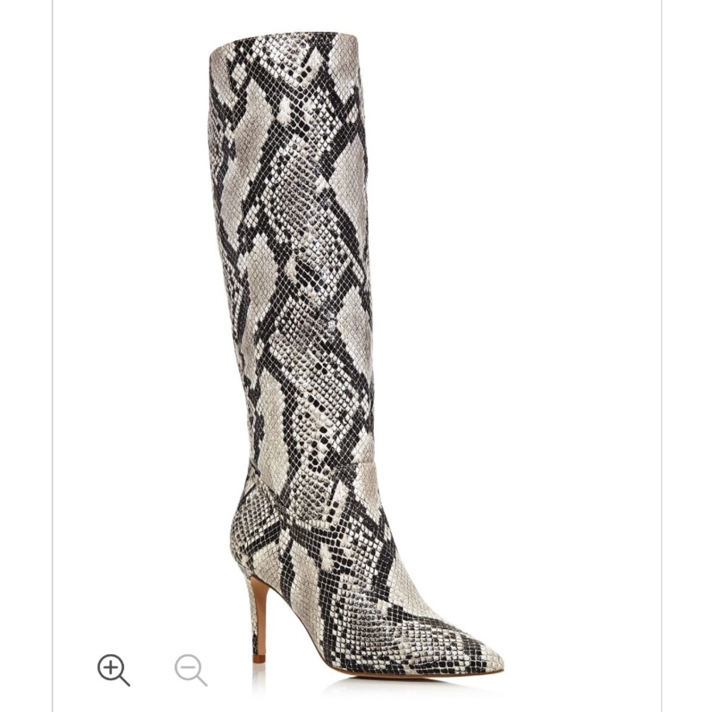 Aqua Snake Skin knee high boots